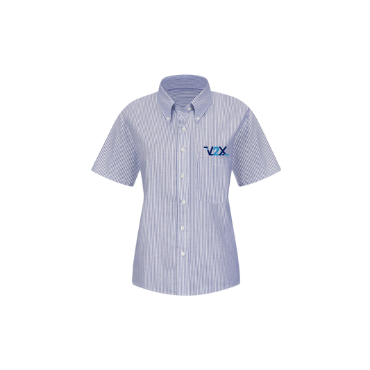 Ladies Industrial Stripe Work Shirt - LEADS *CUSTOM*