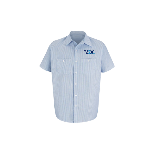 Men's Industrial Stripe Work Shirt - LEADS *CUSTOM*