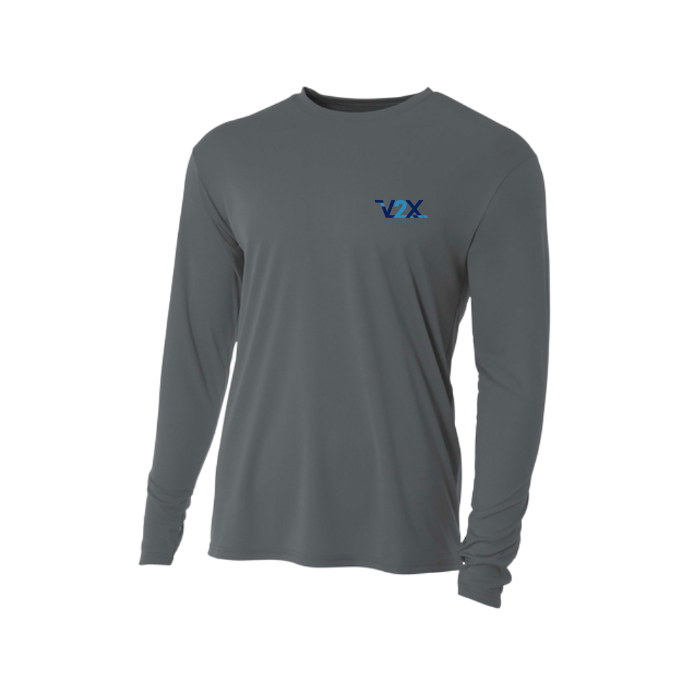 A4 Cooling Performance Dri-Fit Long Sleeve Tee - Charcoal