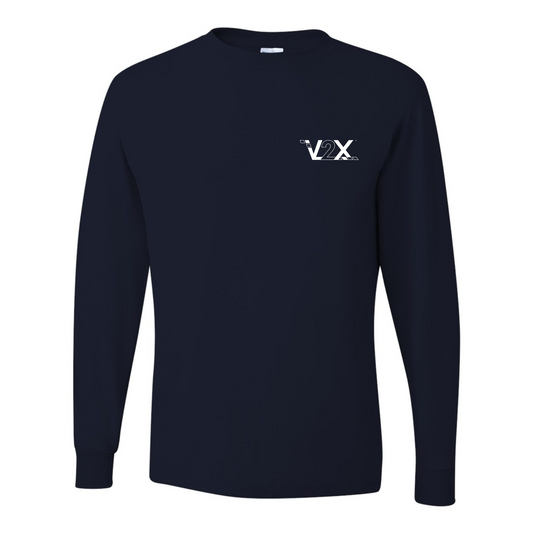 JERZEES - Dri-Power® Long Sleeve 50/50 T-Shirt - NAVY BLUE