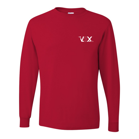 JERZEES - Dri-Power® Long Sleeve 50/50 T-Shirt - RED