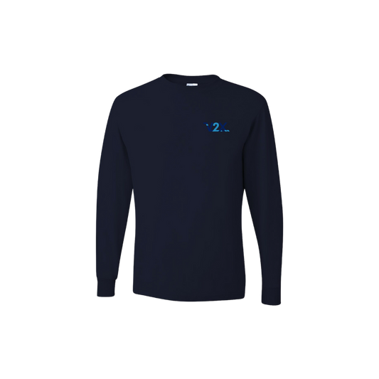 JERZEES - Long Sleeve 50/50 T-Shirt - NAVY BLUE