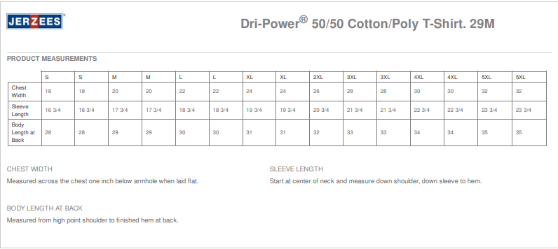 JERZEES® - Dri-Power® 50/50 Cotton/Poly T-Shirt - LIGHT BLUE